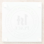 Clay Pigeon Shooting 1st Prize Trophy Award Glazen Onderzetter (Achterkant)