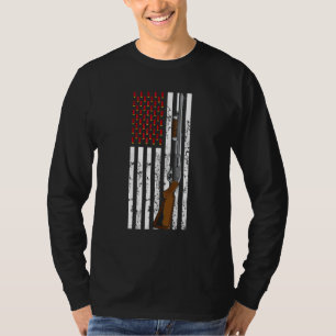 Clay Pigeon Shooting Usa Vlag Shotgun Cartridge Fl T-shirt