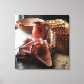 Clay Pitchers Bowl en manden Canvas Afdruk (Voorkant)