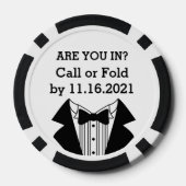 Clay Poker Chip Beste Man of Groomsman Uitnodigen (Achterkant)