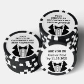 Clay Poker Chip Beste Man of Groomsman Uitnodigen (Opstapeling)