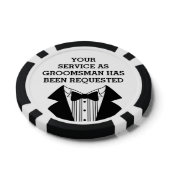 Clay Poker Chip Beste Man of Groomsman Uitnodigen (Bovenkant)