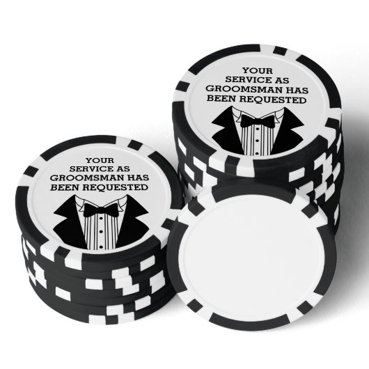Clay Poker Chip Beste Man of Groomsman Uitnodigen (Collectie)