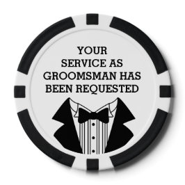 Clay Poker Chip Beste Man of Groomsman Uitnodigen