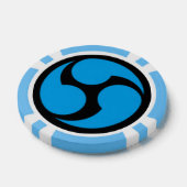 Clay Poker Chips, Blauwe Gestreepte Rand Pokerchips (Enkel)