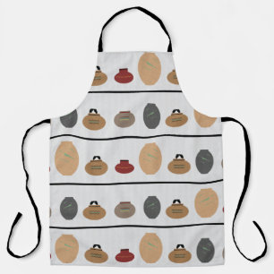 Clay Pots Allover Print Apron Schort
