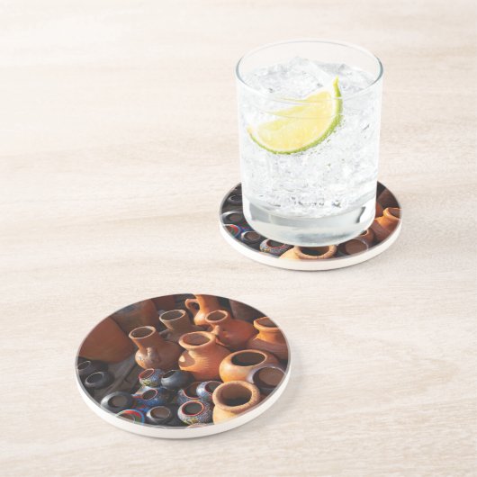 Clay Pots, Hazyview, Mpumalanga, Zuid-Afrika Zandsteen Onderzetter (Zijkant)