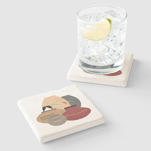 Clay Pots Stone Onderzetter (Zijkant)