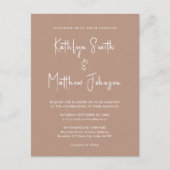 Clay QR Code allen in Één Moderne Manuscript Chic  Uitnodiging Briefkaart (Voorkant)