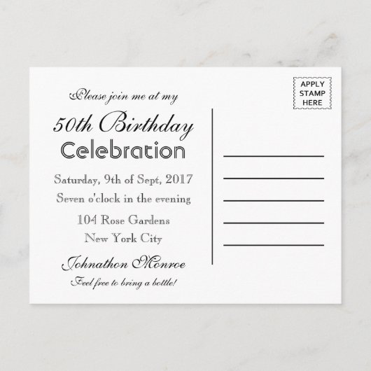 Clay Rustic Mason Jar Elk Leeftijd Verjaardagsfees Uitnodiging Briefkaart (Achterkant)