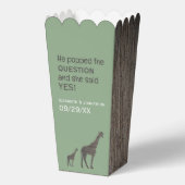 Clay Safari Giraffe, rustieke bruiloft Bedankdoosjes (Voorkant)