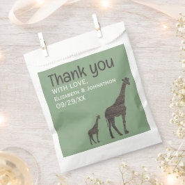Clay Safari Giraffe, rustieke bruiloft Bedankzakje