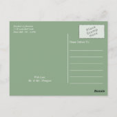 Clay Safari Giraffe, rustieke bruiloft dank u Briefkaart (Achterkant)