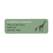 Clay Safari Giraffe, rustieke bruiloft Etiket (Voorkant)