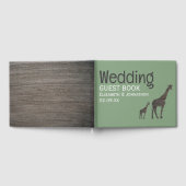 Clay Safari Giraffe, rustieke bruiloft Gastenboek (Volledig)