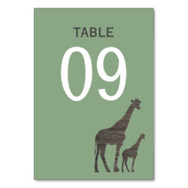 Clay Safari Giraffe, rustieke bruiloft Kaart