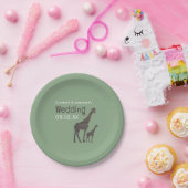 Clay Safari Giraffe, rustieke bruiloft Papieren Bordje (Feest)