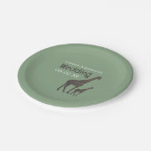 Clay Safari Giraffe, rustieke bruiloft Papieren Bordje (Gekanteld)