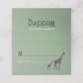 Clay Safari Giraffe, rustieke bruiloft Plaatskaartje (Buitenkant ongevouwen)