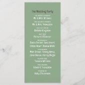 Clay Safari Giraffe, rustieke bruiloft Programmakaart (Achterkant)