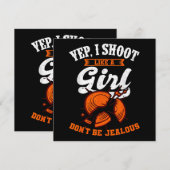 Clay schiet schiet op je, ik schiet als een meisje kaart (Voorkant / Achterkant)