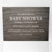 Clay Seahorse, Baby shower Suite Drieluik Uitnodiging (Binnenzijde eerst)