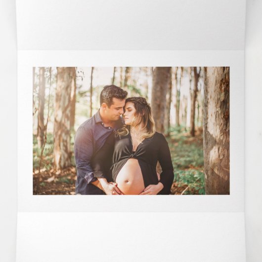 Clay Seahorse, Baby shower Suite Drieluik Uitnodiging (Binnenkant midden)