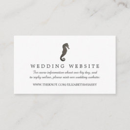 Clay Seahorse Beach Bruiloft Website Informatiekaartje
