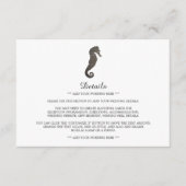 Clay Seahorse Beach Trouwdetail Informatiekaartje (Voorkant)