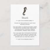 Clay Seahorse Beach Trouwdetail Informatiekaartje (Voorkant)