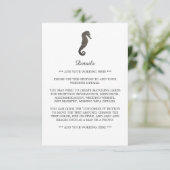 Clay Seahorse Beach Trouwdetail Informatiekaartje (Staand voorkant)