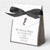 Clay Seahorse Beach Wedding Bedankdoosjes (Voorkant Zijde)