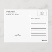 Clay Seahorse Beach Wedding Bedankt Briefkaart (Achterkant)