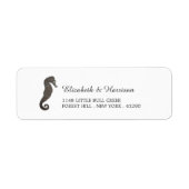 Clay Seahorse Beach Wedding Etiket (Voorkant)