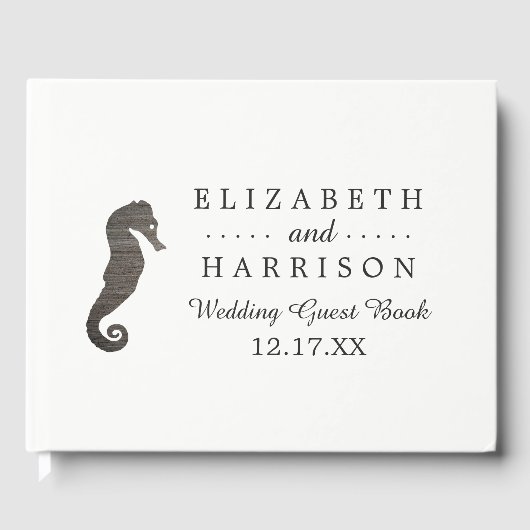 Clay Seahorse Beach Wedding Gastenboek (Voorkant)