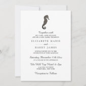 Clay Seahorse Beach Wedding Kaart (Voorkant)