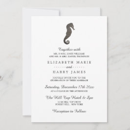 Clay Seahorse Beach Wedding Kaart