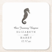Clay Seahorse Beach Wedding Kartonnen Onderzetters (Voorkant)