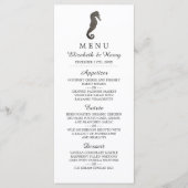 Clay Seahorse Beach Wedding Menu (Voorkant)