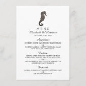 Clay Seahorse Beach Wedding Menu (Voorkant)