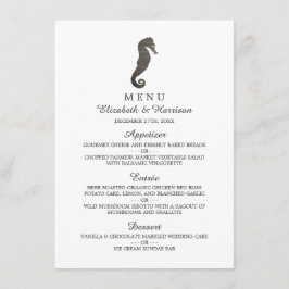 Clay Seahorse Beach Wedding Menu