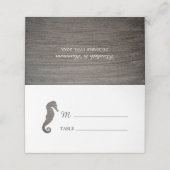 Clay Seahorse Beach Wedding Plaatskaartje (Buitenkant ongevouwen)