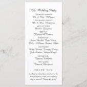 Clay Seahorse Beach Wedding Programmakaart (Achterkant)