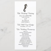 Clay Seahorse Beach Wedding Programmakaart (Voorkant)