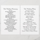 Clay Seahorse Beach Wedding Programme (Achterkant)