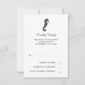 Clay Seahorse Beach Wedding RSVP Kaartje (Voorkant)