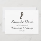 Clay Seahorse Beach Wedding Save The Date (Voorkant)