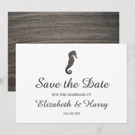 Clay Seahorse Beach Wedding Save The Date