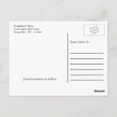 Clay Seahorse Beach Wedding Save the Date Briefkaart (Achterkant)