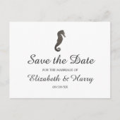 Clay Seahorse Beach Wedding Save the Date Briefkaart (Voorkant)